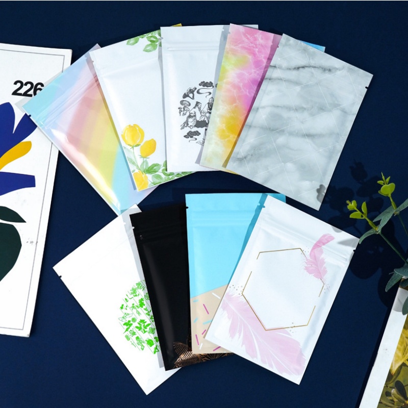 Coffee Tea Images - 200PCS 플랫 알루미늄 호일 지퍼락 가방