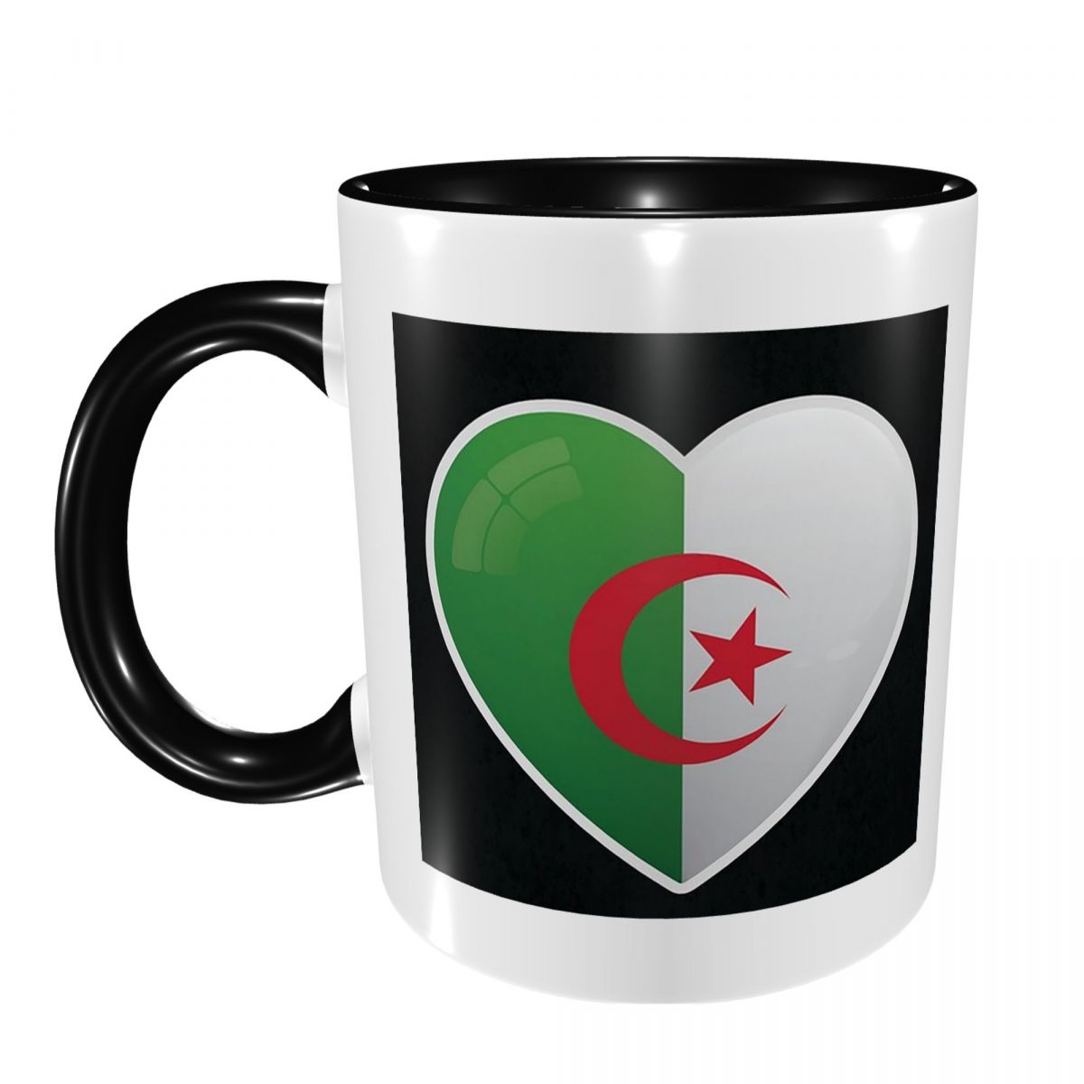 Coffee Tea Icon - 알제리 알제리 국기 사랑 아이콘 머그잔