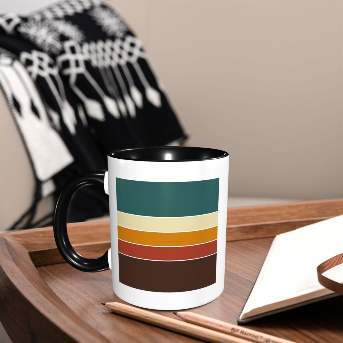 아이코닉 70년대 북유럽 빈티지 레트로 가을 색상 스트 - Coffee Tea Icon 리뷰 및 가격