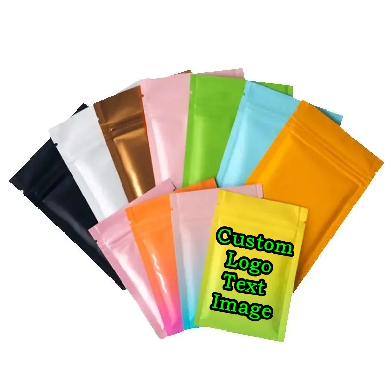 200PCS 무광택 플랫 알루미늄 호일 지퍼락 포장 백 - Coffee Tea Images 리뷰 및 가격