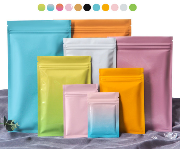 200PCS 무광택 플랫 알루미늄 호일 지퍼락 포장 백 - Coffee Tea Images 리뷰 및 가격