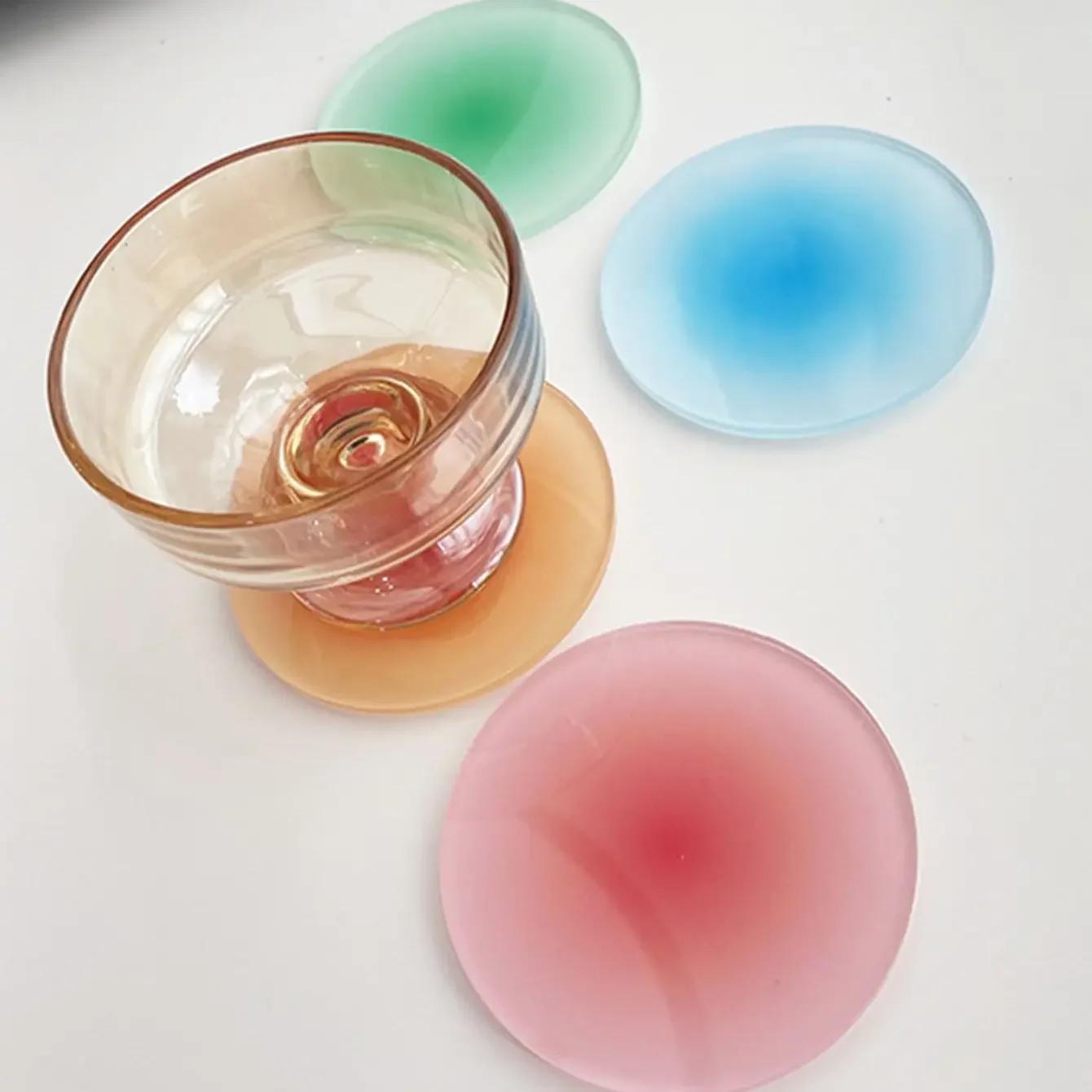4가지 색상의 심플하고 독창적인 컬러 그라데이션 코스터 - Coffee Or Tea Please 리뷰 및 가격