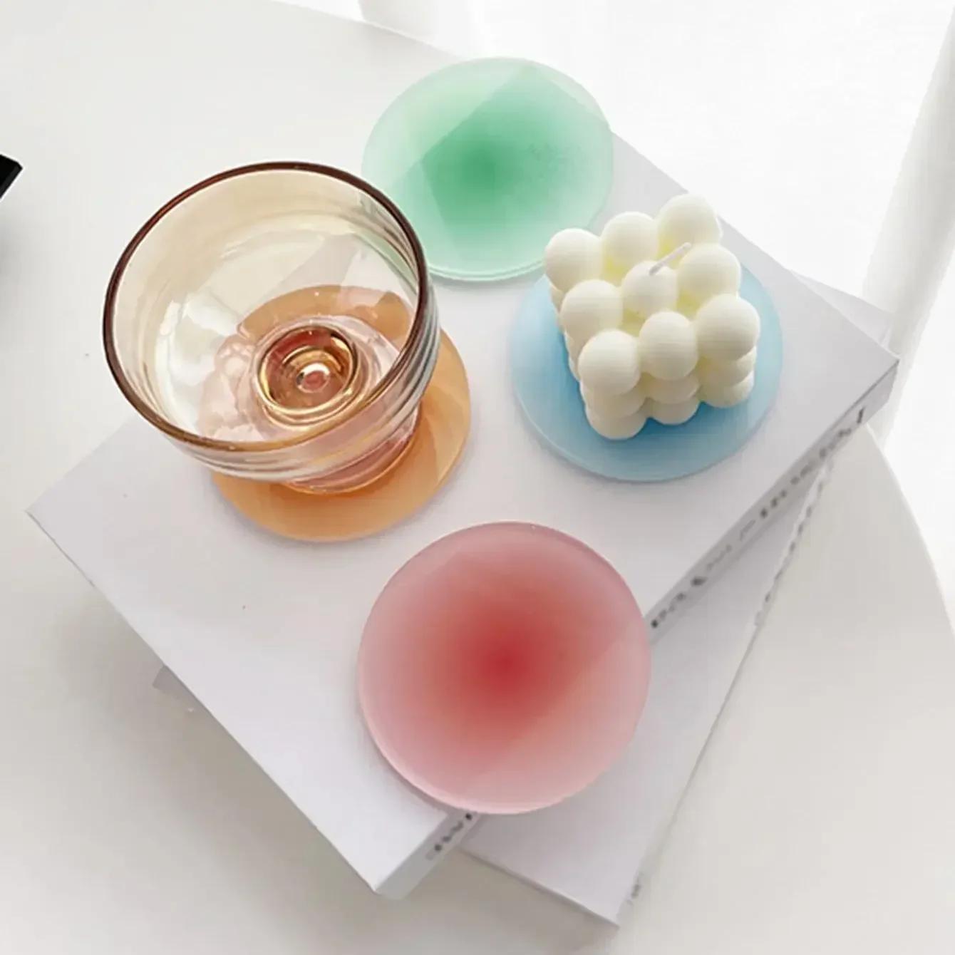 4가지 색상의 심플하고 독창적인 컬러 그라데이션 코스터 - Coffee Or Tea Please 리뷰 및 가격