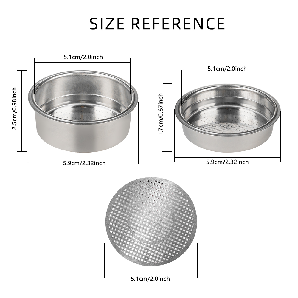 압력 더블 레이어 51mm 스테인레스 스틸 커피 필터  - Coffee And Tea Filter 리뷰 및 가격