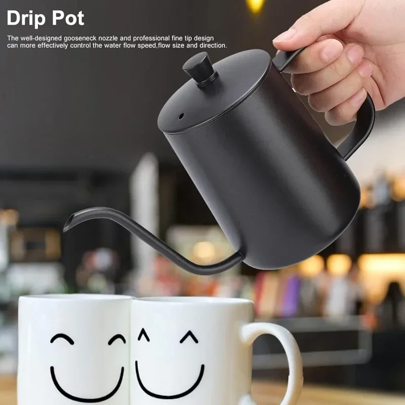 350/600ML 스테인레스 스틸 드립 주전자 백조 목 - Coffee Tea Pots 리뷰 및 가격