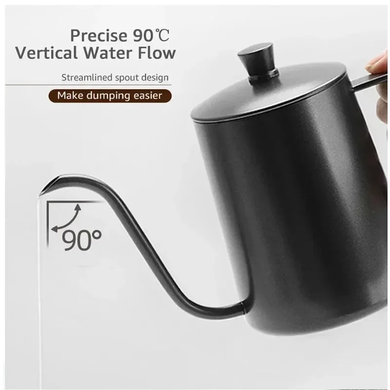 350/600ML 스테인레스 스틸 드립 주전자 백조 목 - Coffee Tea Pots 리뷰 및 가격