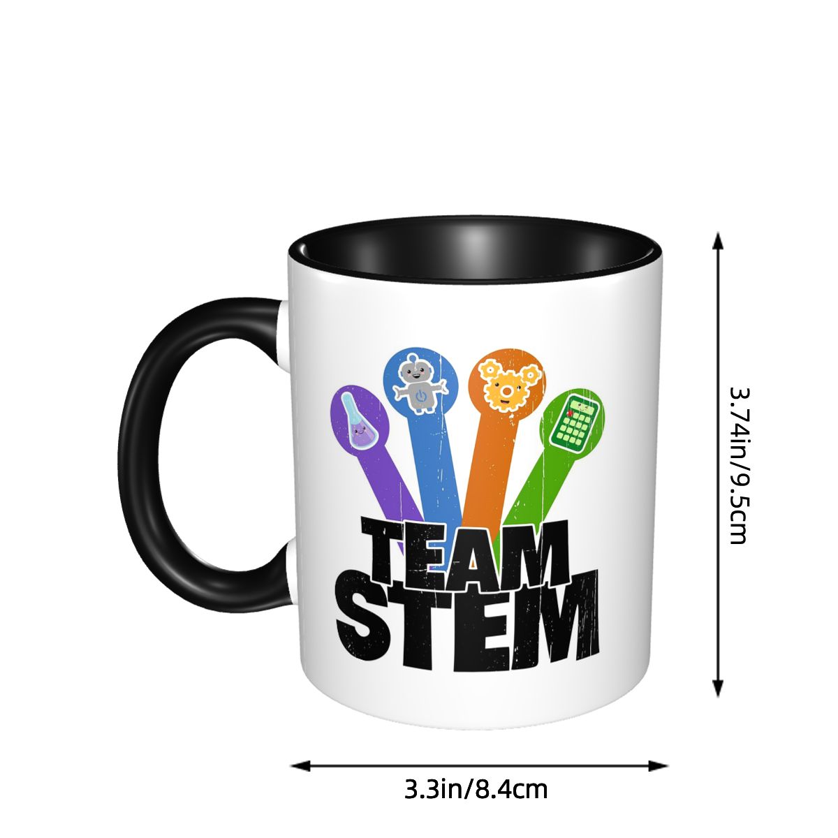 팀 STEM 과학 기술 공학 수학 아이콘 머그컵 재미있 - Coffee Tea Icon 리뷰 및 가격