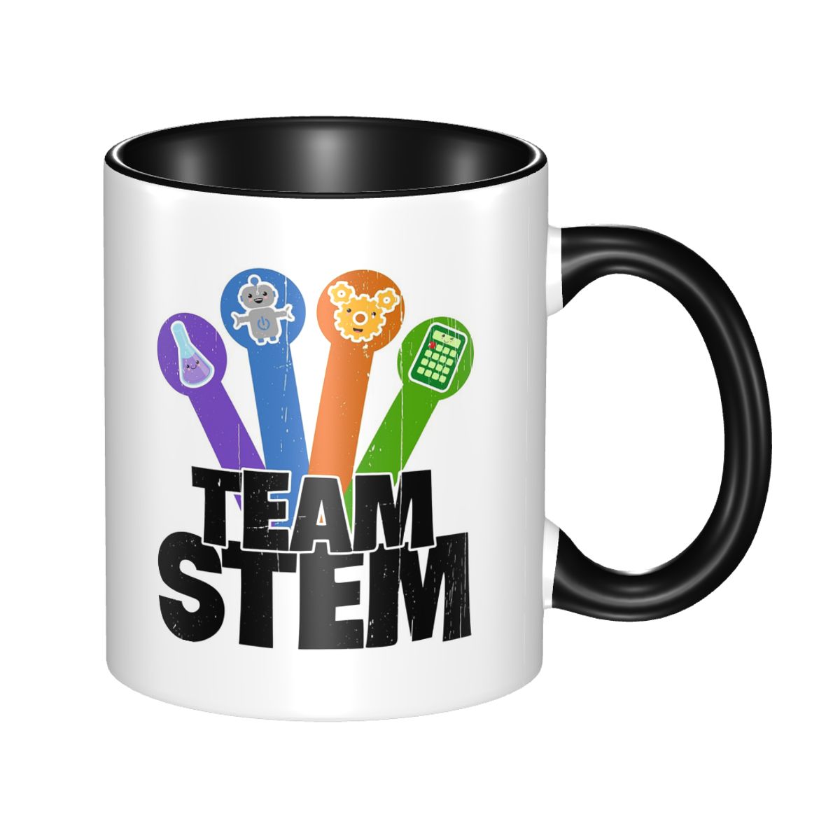 팀 STEM 과학 기술 공학 수학 아이콘 머그컵 재미있 - Coffee Tea Icon 리뷰 및 가격
