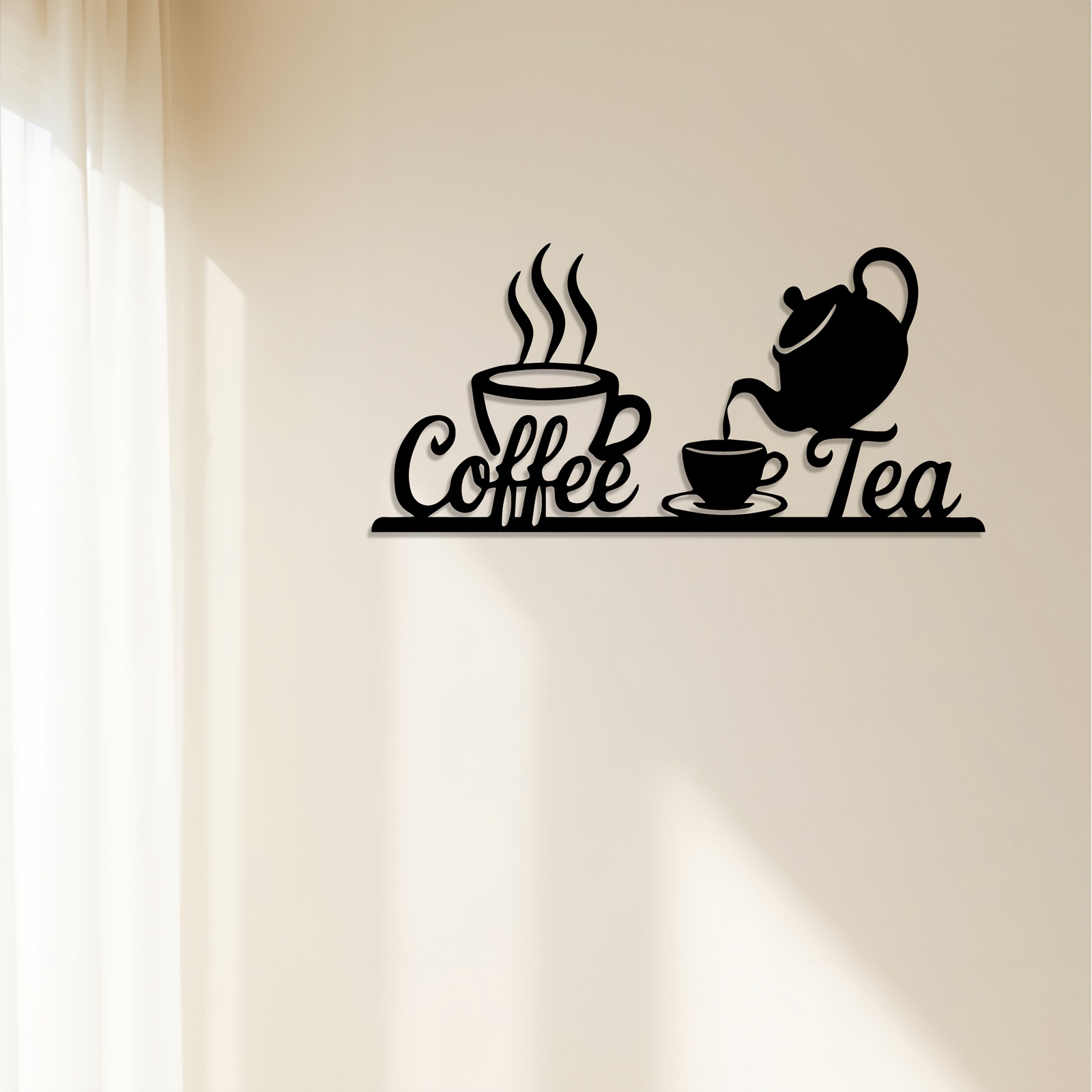 소박한 금속 커피 및 차 벽 장식 1피스 세트——빈티지 - Coffee Tea Icon 리뷰 및 가격