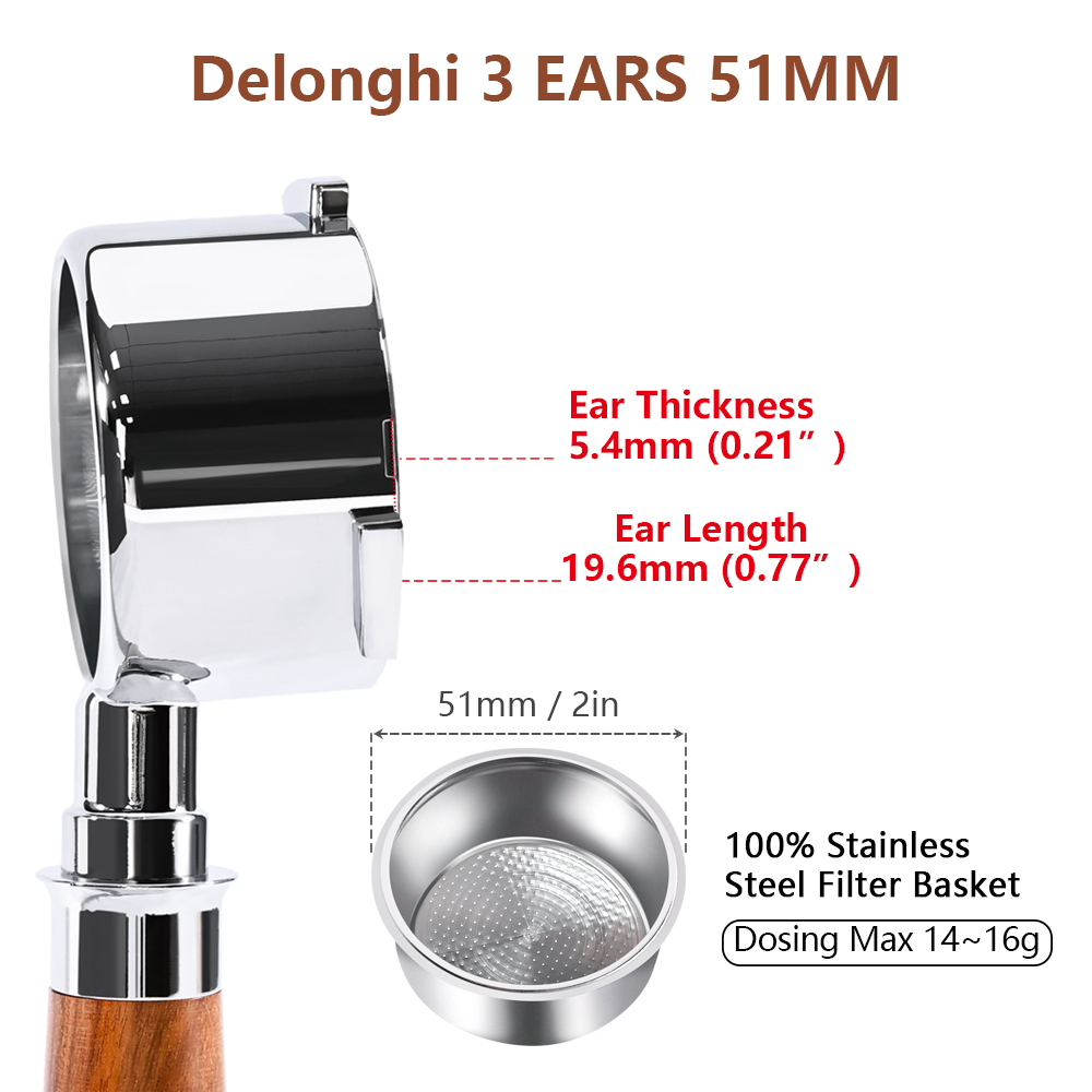 51mm 커피 바텀리스 포터필터 (델롱기 EC680 E - Coffee And Tea Filter 리뷰 및 가격