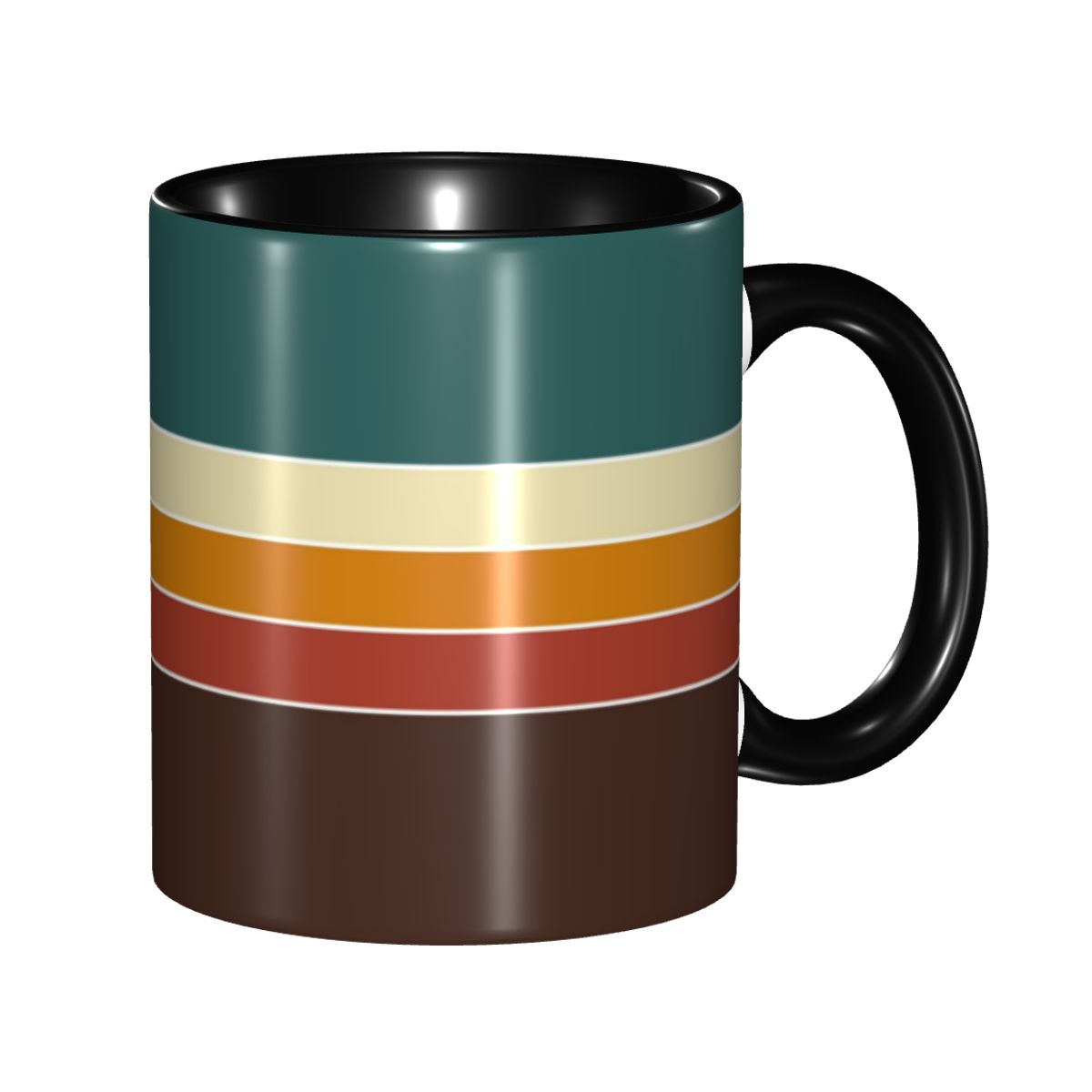 70년대 상징적인 노르딕 빈티지 레트로 스트라이프 가을 - Coffee Tea Icon 리뷰 및 가격