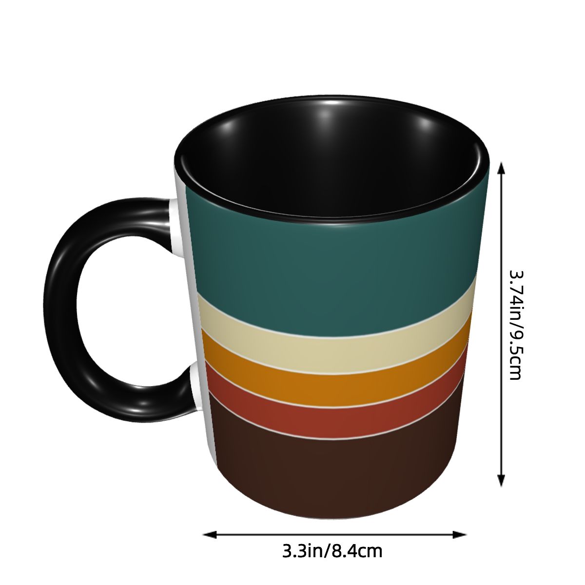 70년대 상징적인 노르딕 빈티지 레트로 스트라이프 가을 - Coffee Tea Icon 리뷰 및 가격