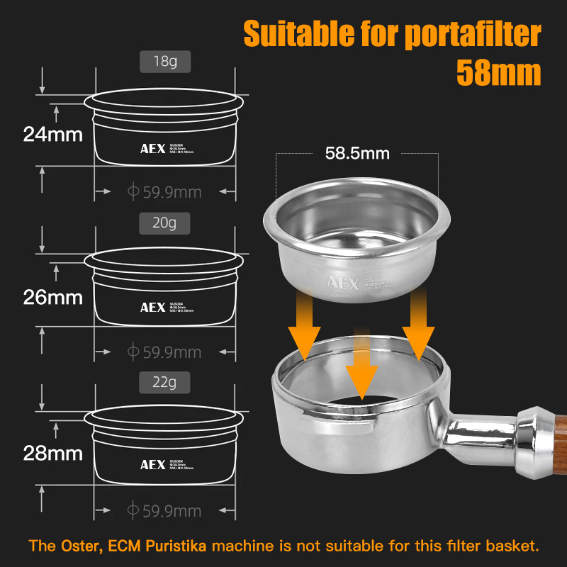 커피 필터 바구니 58MM AEX 정밀 18g 22g  - Coffee And Tea Filter 리뷰 및 가격