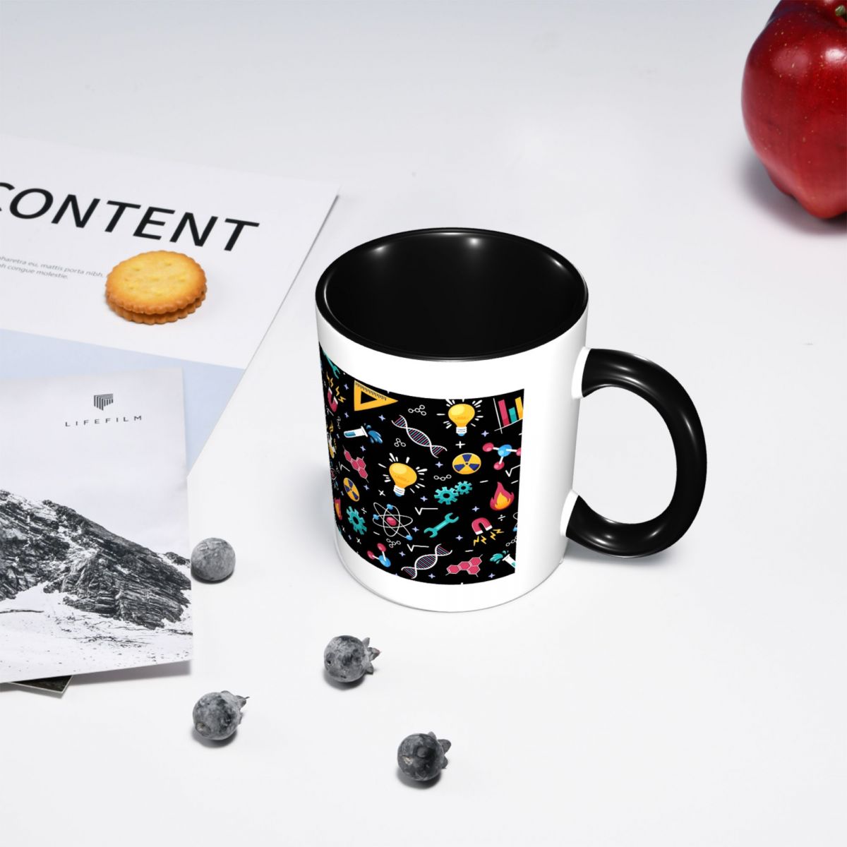 STEM 아이콘 패턴 과학 공학 머그 재미있는 세라믹  - Coffee Tea Icon 리뷰 및 가격