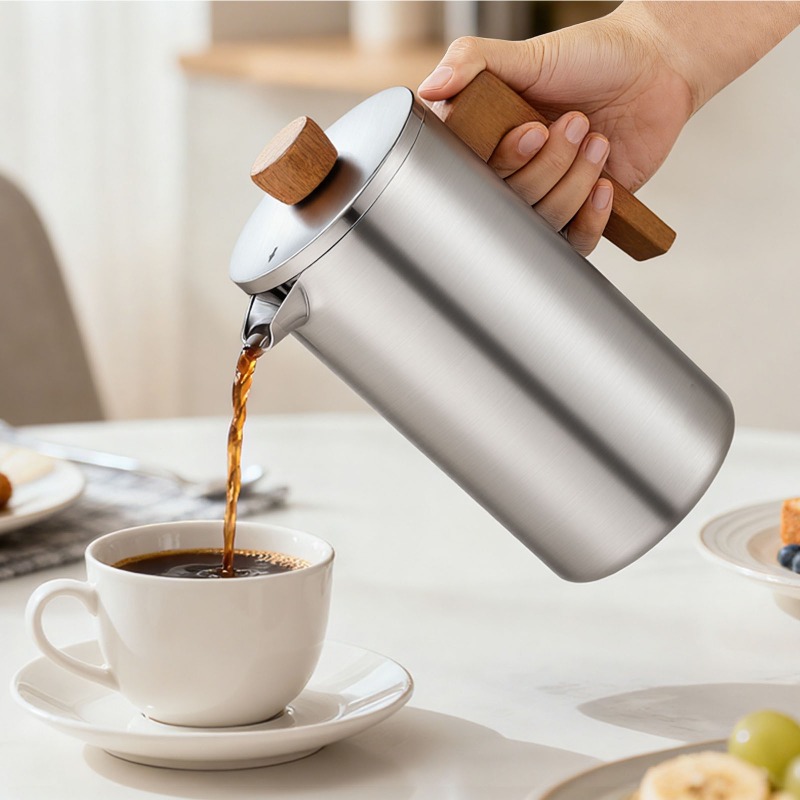 저스틴라우 1000ml 스테인리스 스틸 프렌치 프레스  - Coffee Tea Pots 리뷰 및 가격