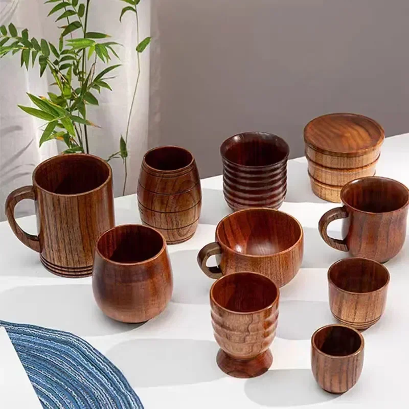 손잡이가 달린 나무 큰 배 컵, 일본 스타일 우유 물컵 - Coffee Plus Tea 리뷰 및 가격