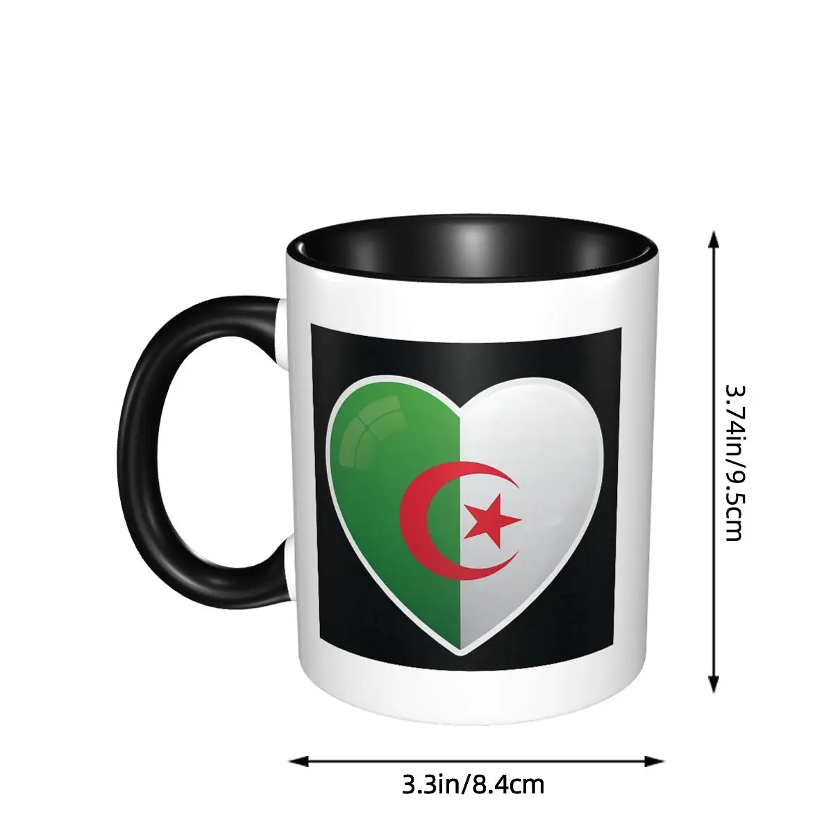 알제리 알제리 국기 사랑 아이콘 머그컵 재미있는 세라믹 - Coffee Tea Icon 리뷰 및 가격