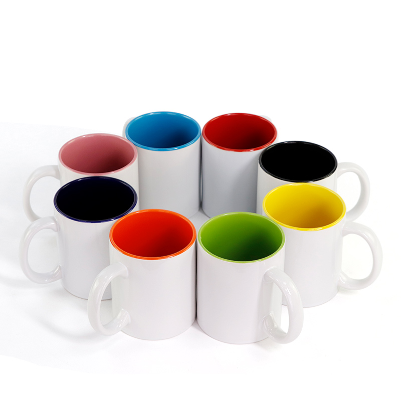 350ML 색상 내부 세라믹 컵 머그잔 DIY 인쇄 사 - Coffee Tea Images 리뷰 및 가격