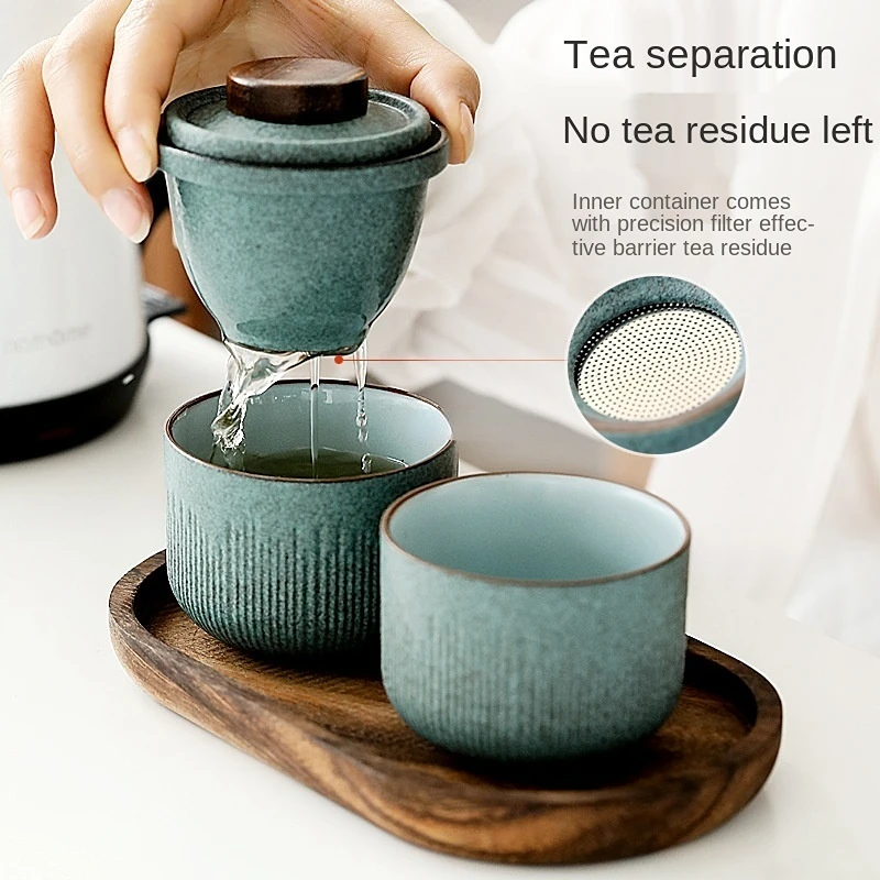 여행 쿵푸 차 세트 야외 자동차 빠른 컵 한 냄비 두  - Coffee Or Tea Please 리뷰 및 가격