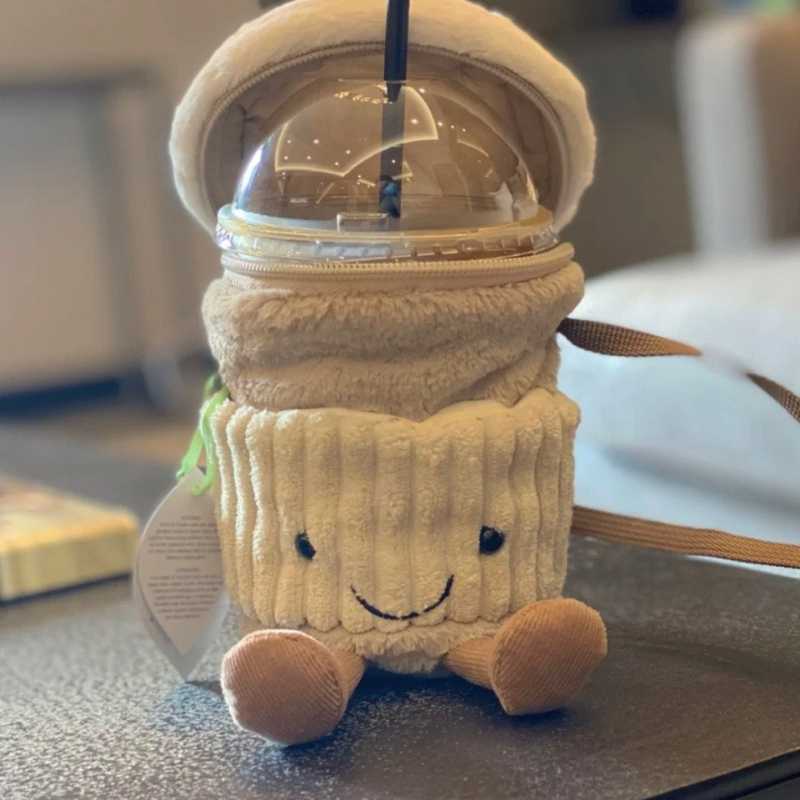만화 귀여운 플러시 크로스바디 백 밀크티 컵 세트 여성 - Coffee Tea Bags 리뷰 및 가격