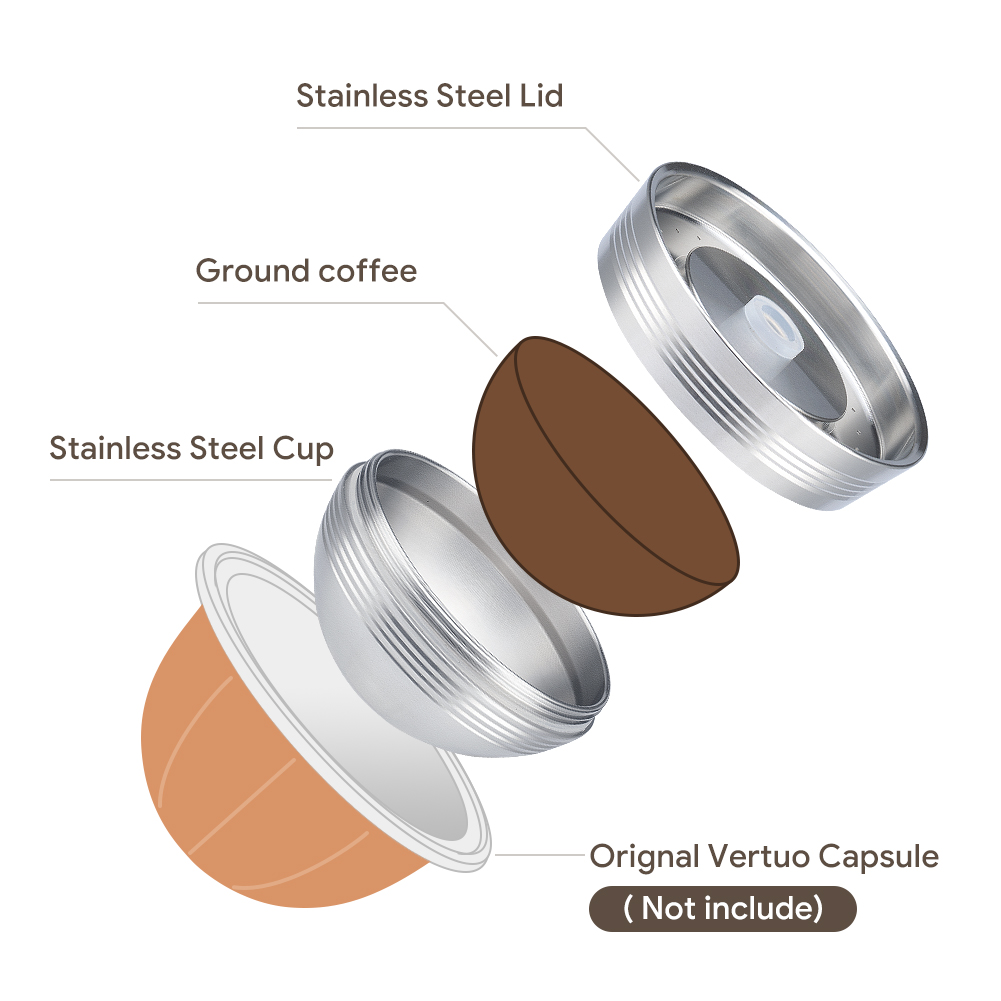 ICafilasSVIP 스테인리스 스틸 버츄오린 캡슐, - Coffee Plus Tea 리뷰 및 가격